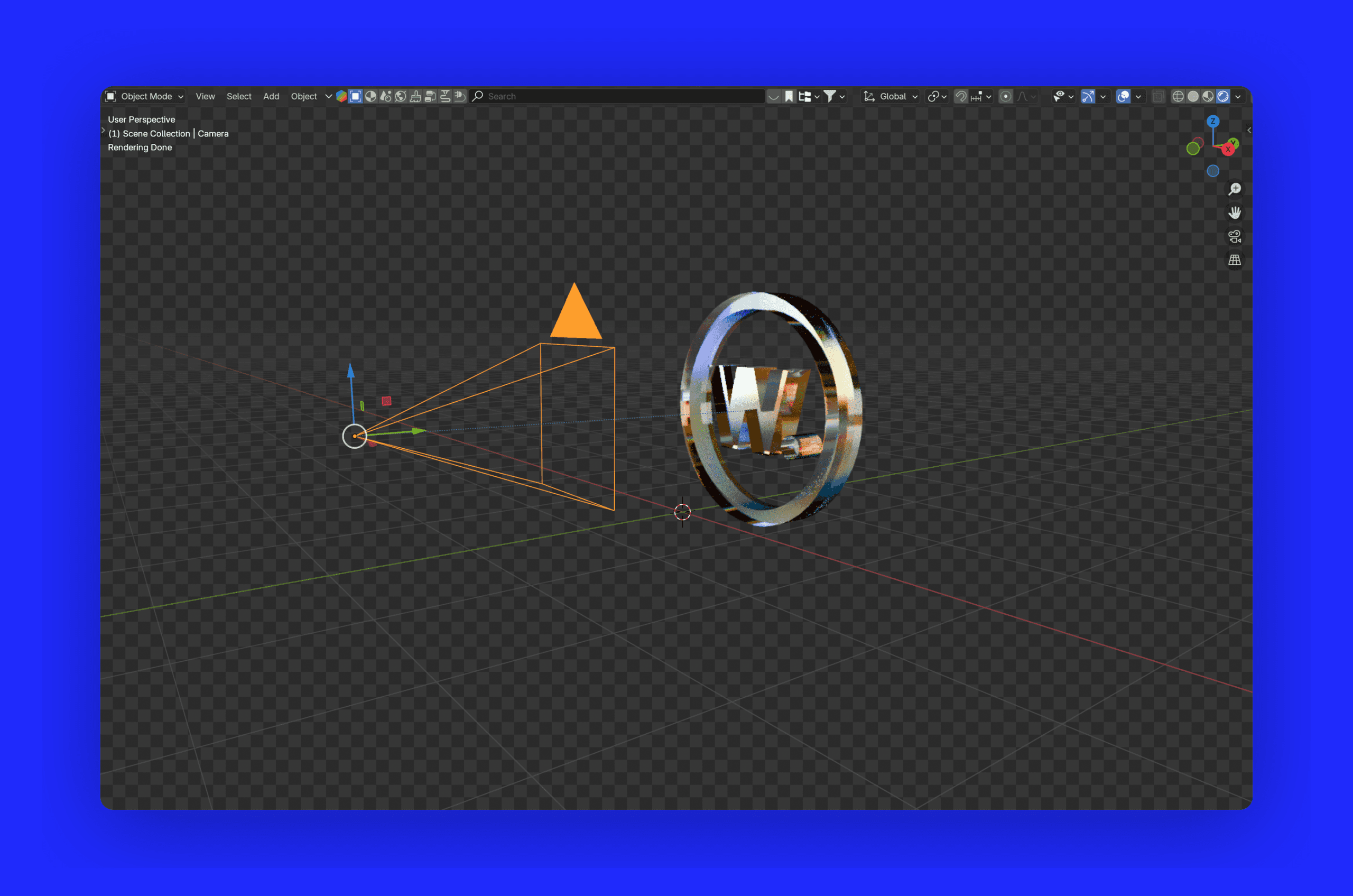 Design du monogramme sur Blender