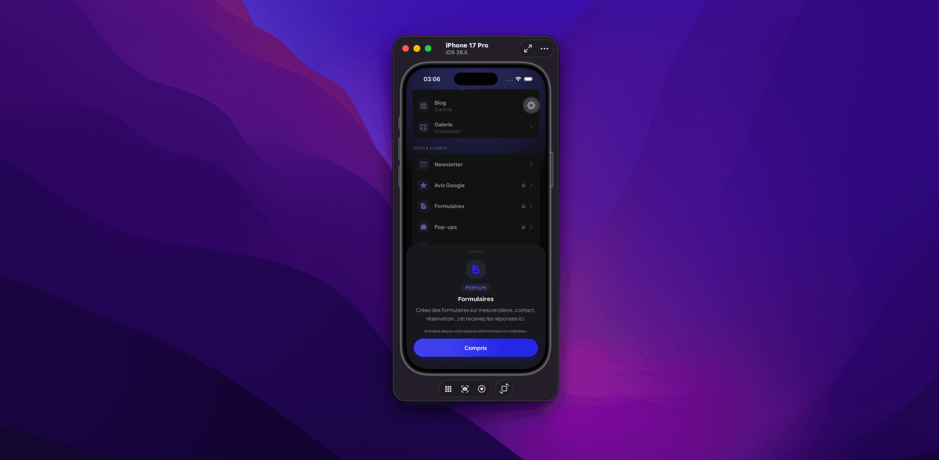 Darkmode app